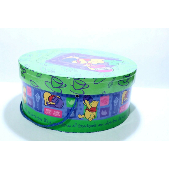 Vintage Disney Winnie The Pooh Smackeral Attack Round Hat Storage Box 12" x 5" - Picture 5 of 8